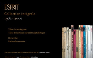 Accueil, Esprit Collection Intgrale 1932 - 2006